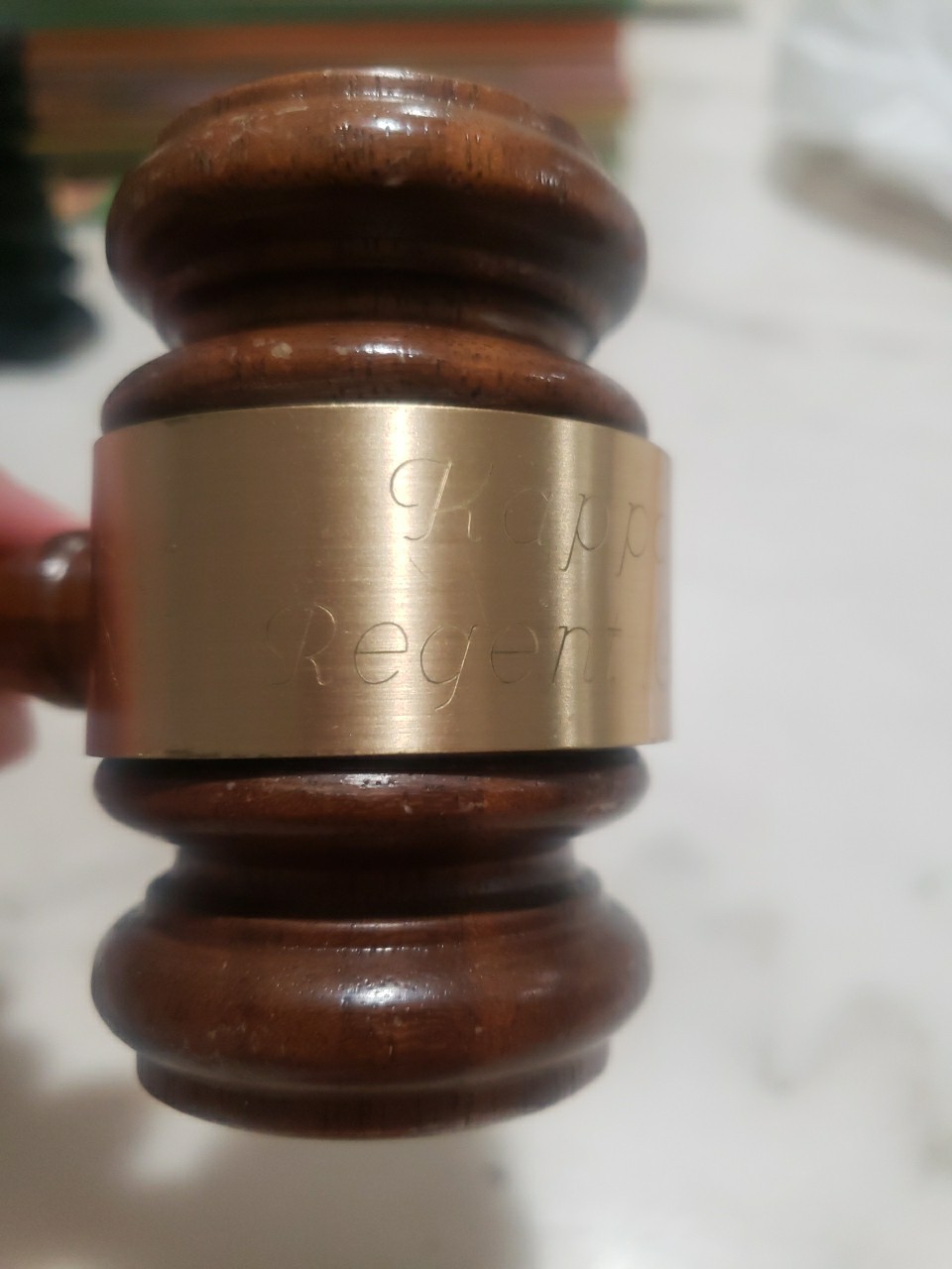 Professional Wood Gavel with Brass Band – Made in USA