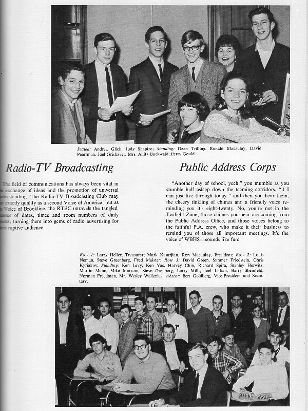 1966 BROOKLINE MA HIGH SCHOOL Yearbook ~ Photos History Clubs Sports Teenagers