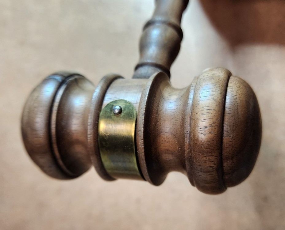 2 Vtg Wood GAVELS From the Original Fresno County Courthouse 1877-1966, Calif.