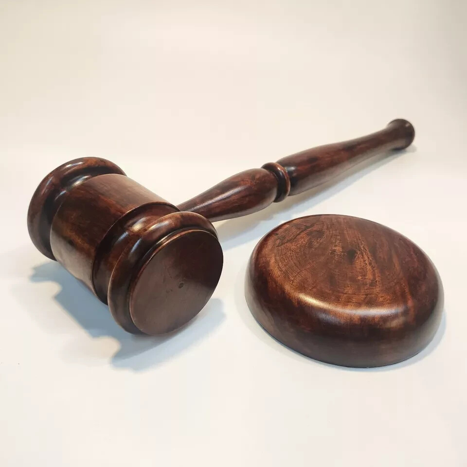 British Lawyer Judge Gavel Hammer Wood Collectible Table Decorative Item