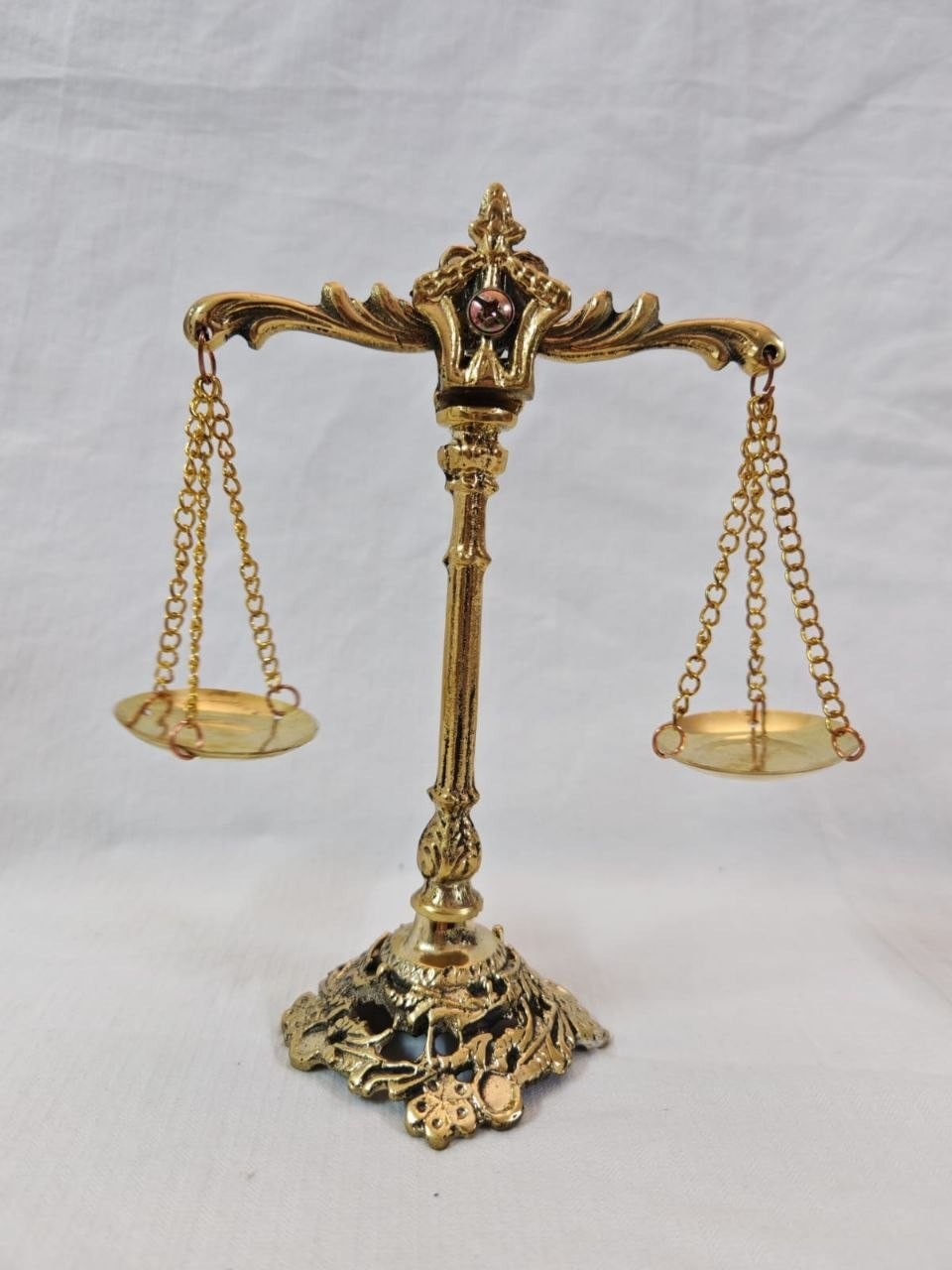 Vintage Brass Scales of Justice Lawyer Office Decor Mini Gold Antique Balance