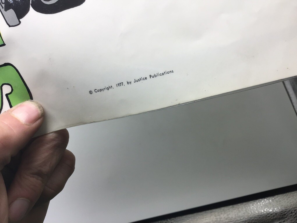 Original LAW Poster 1977 justice publications — FEDERAL LAW VS. STATE LAW —