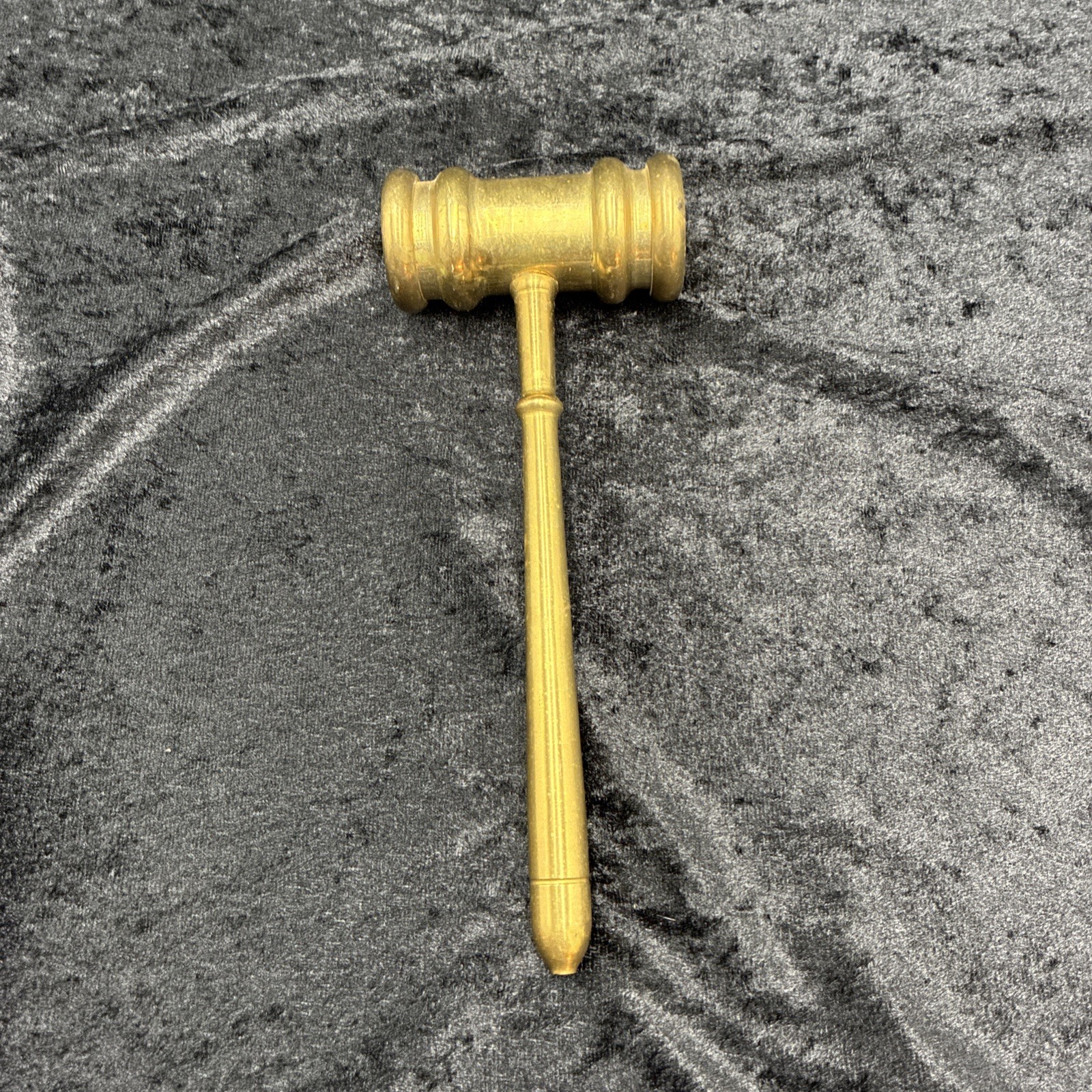 Vintage Brass Gavel Judge Lawyer Bar Exam Grad Gift Paperweight Office Justice