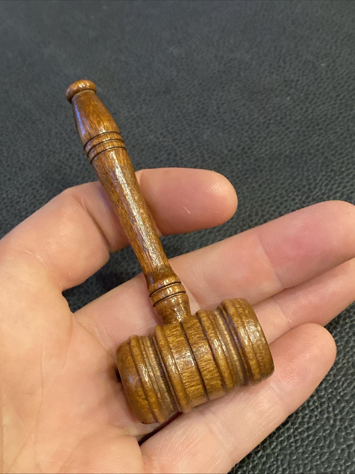VTG 1960s VFW LOGO MINI TURNED WOOD GAVEL JUDGE’S GAVEL VETERANS OF FOREIGN WARS