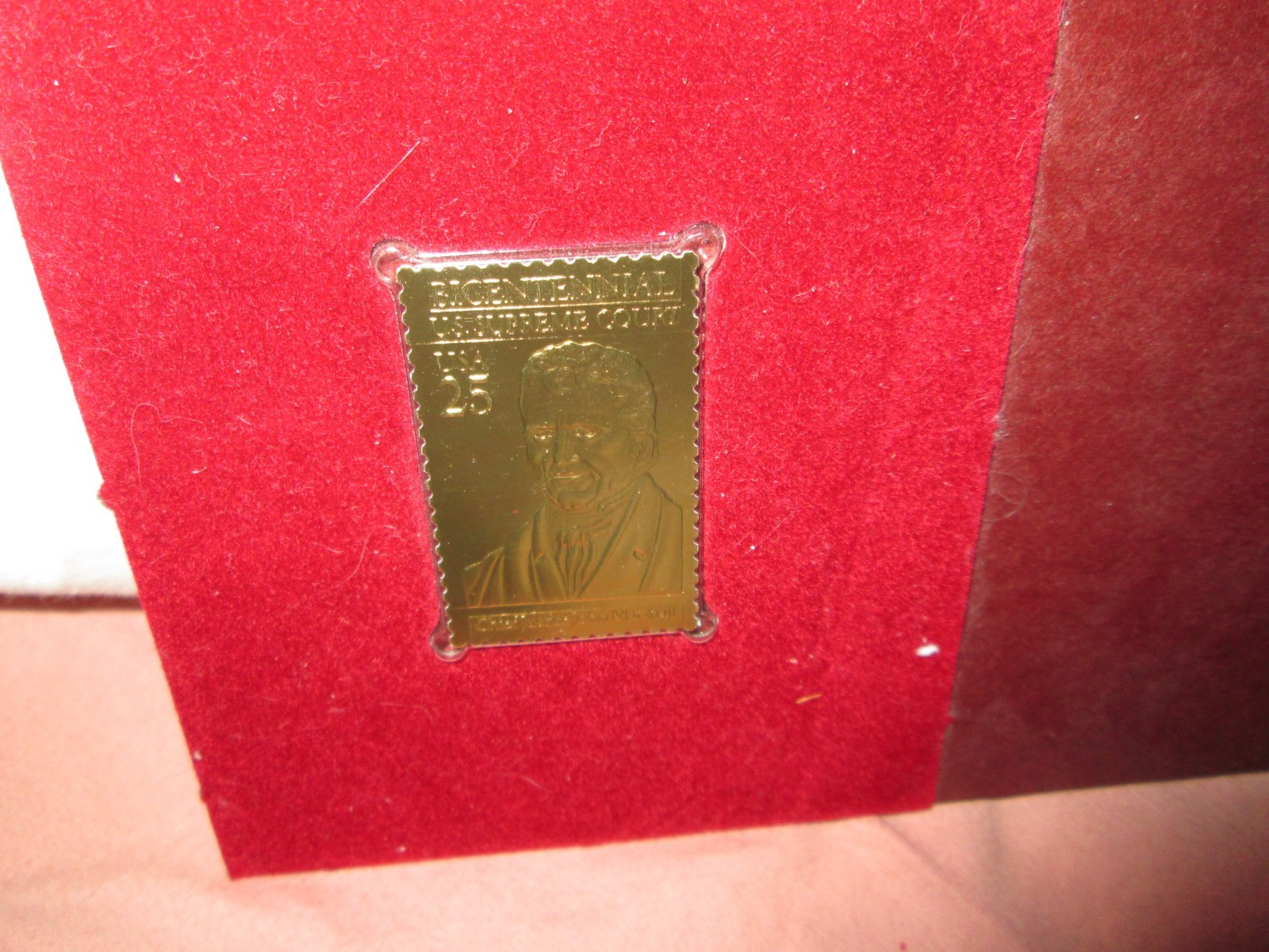 BiCentennial US Supreme Court 25 Cent Gold Tone Stamp John Marshall