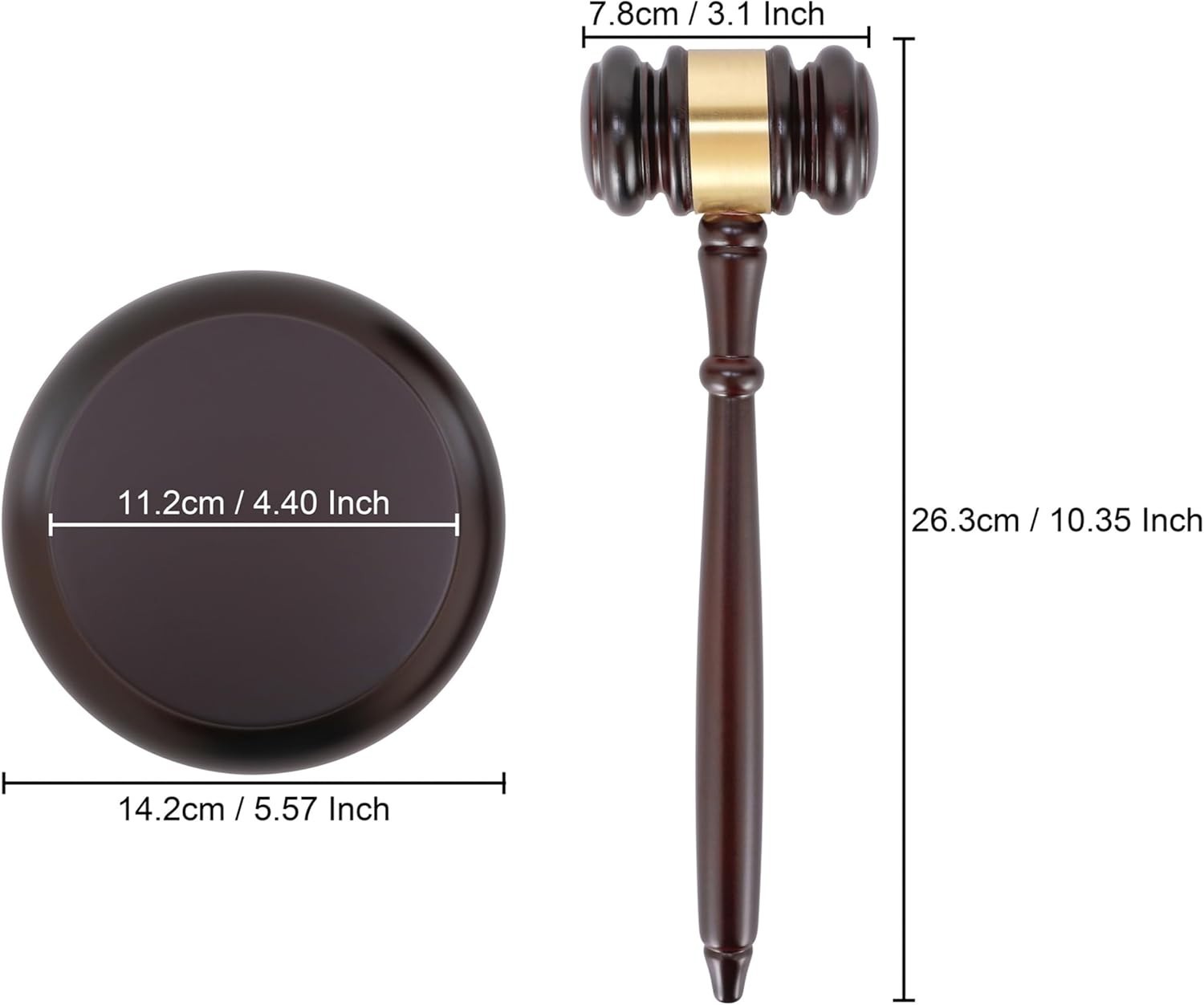 NEW Wooden Gavel and Block Set, Wooden Gavel and Sound Block Set for Lawyer Gift