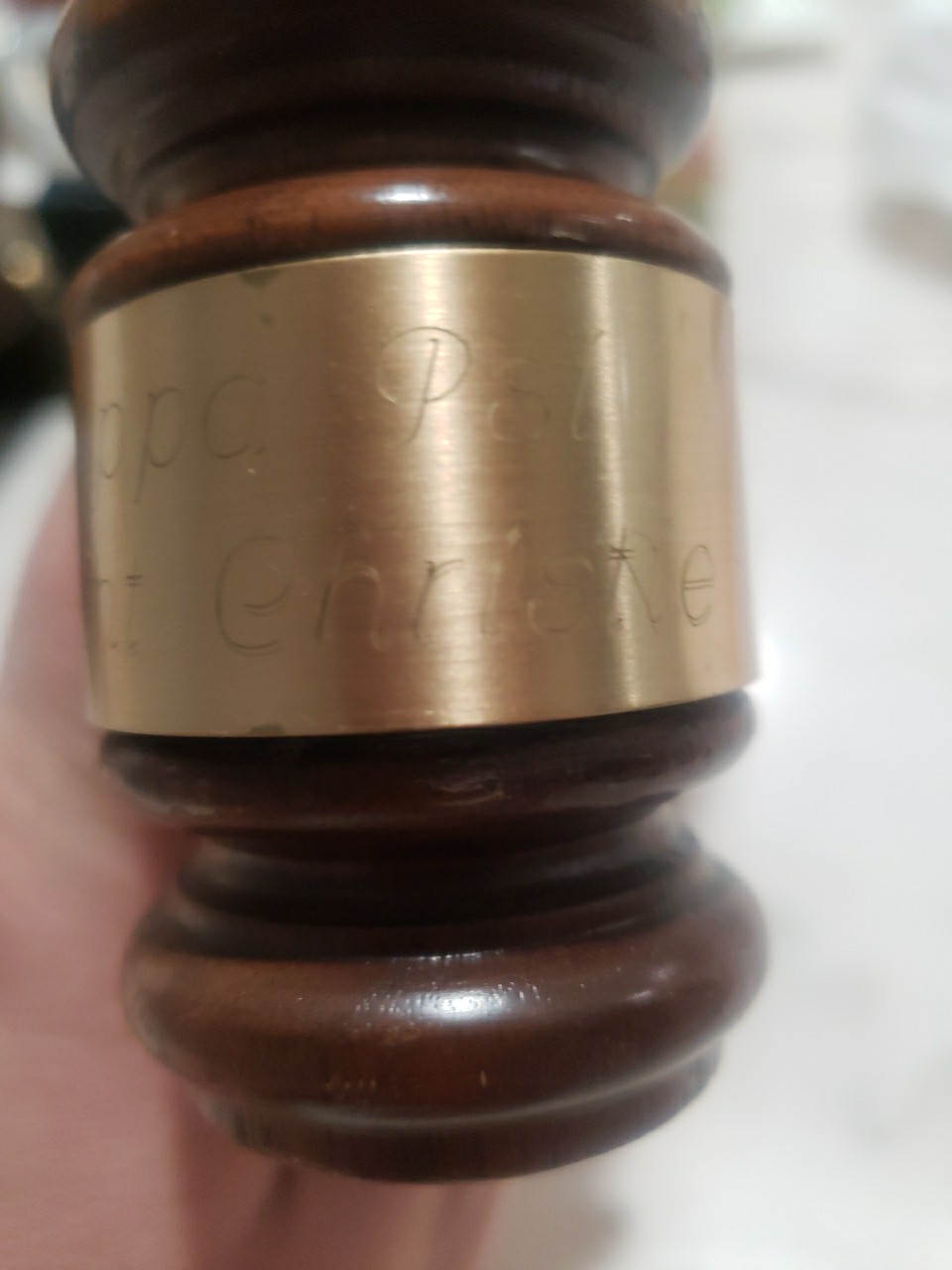 Professional Wood Gavel with Brass Band – Made in USA