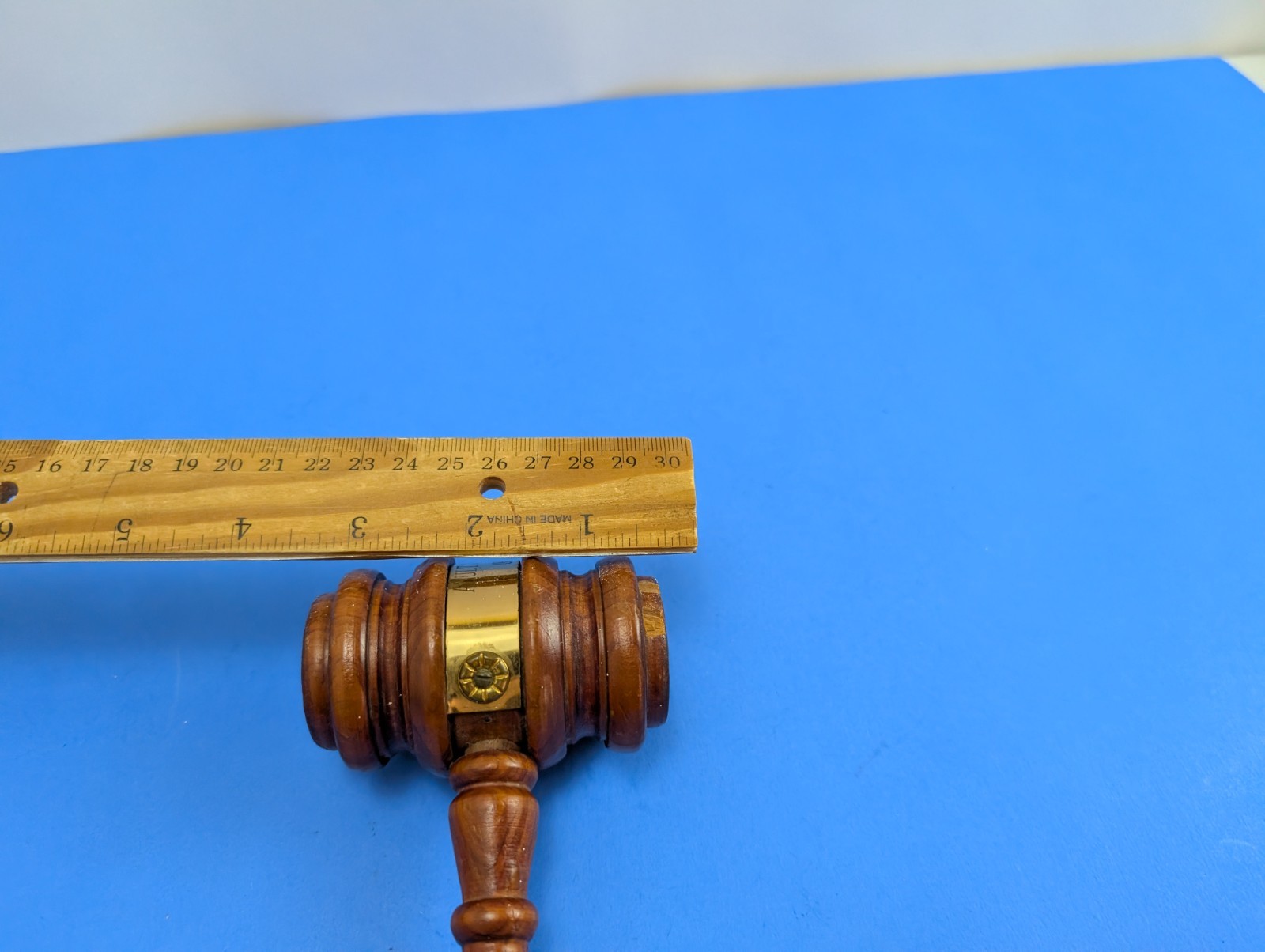 Vintage Authentic Wood Judge Gavel 1972 Adult Services Court