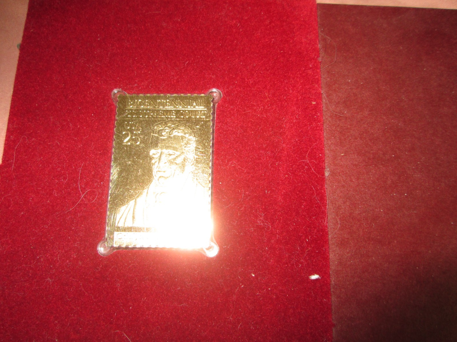 BiCentennial US Supreme Court 25 Cent Gold Tone Stamp John Marshall