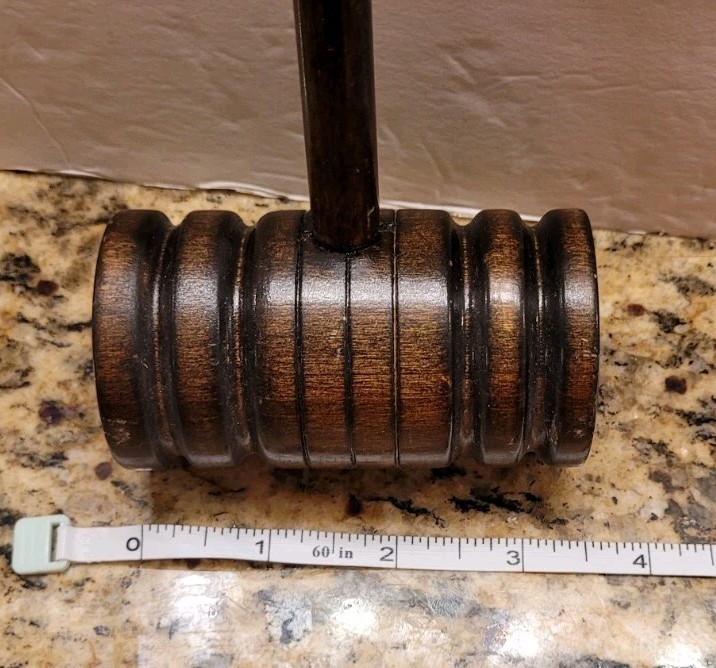 Vintage Wooden Judge Gavel Solid Wood Courtroom Decor 10” Classic Style