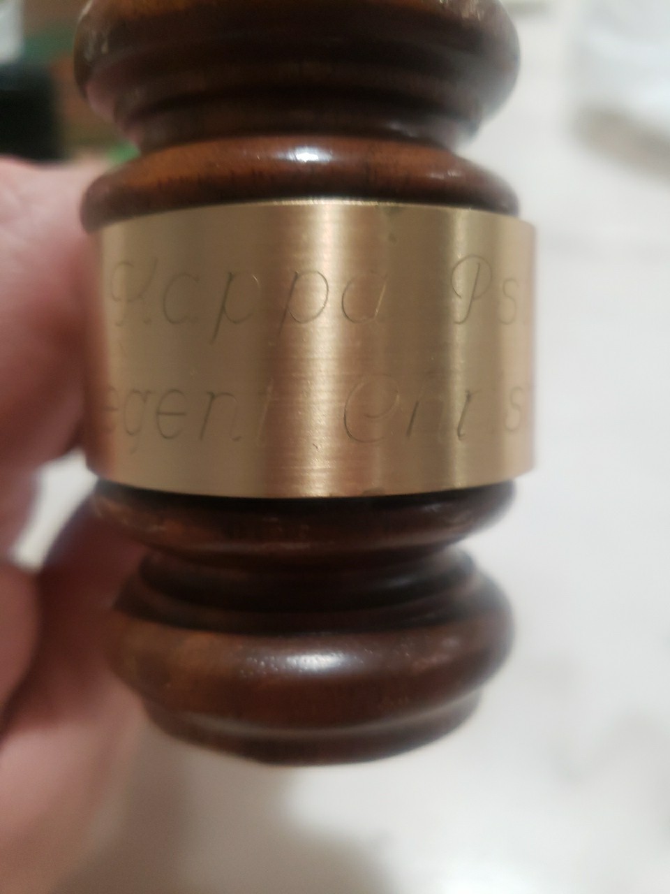 Professional Wood Gavel with Brass Band – Made in USA