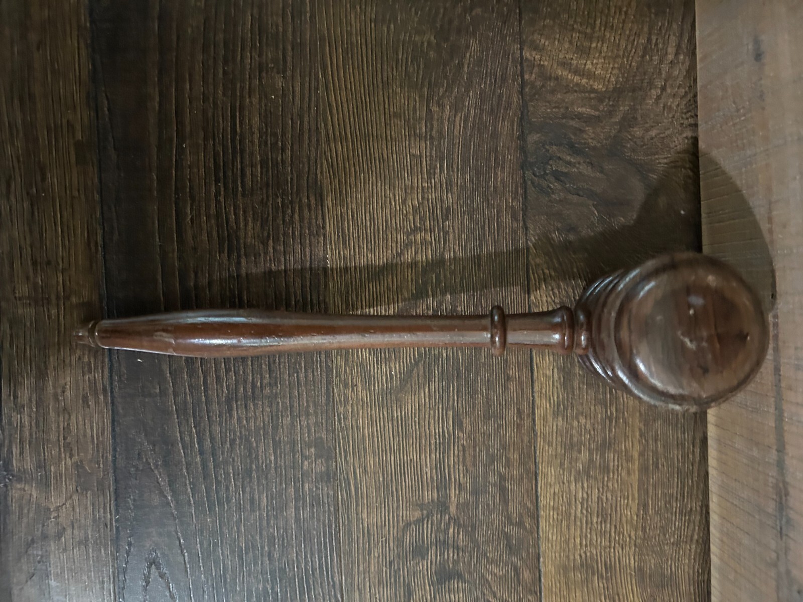 Vintage Solid Oak Wooden Gavel Wood Judge Auctioneer Mallet 10» Meeting Hammer