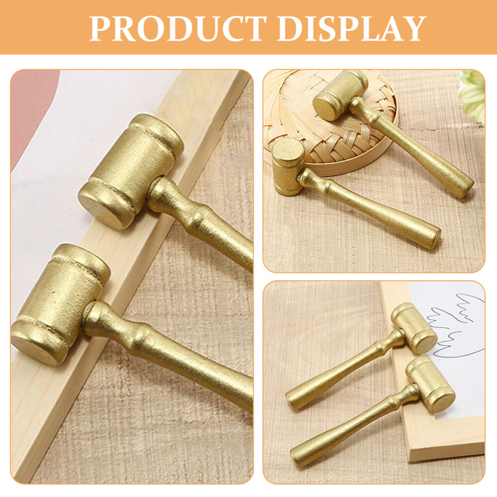 4pcs Small Gavel Judge Wooden Gavel Plaything Party Costume Hammer for Kids
