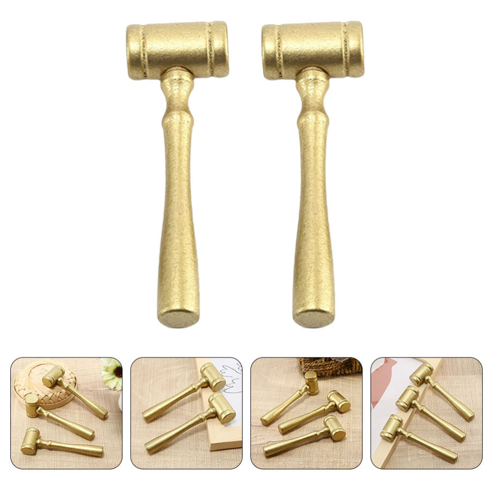 4pcs Wooden Small Gavel Party Costume Hammer Judge Gavel Plaything for Kid