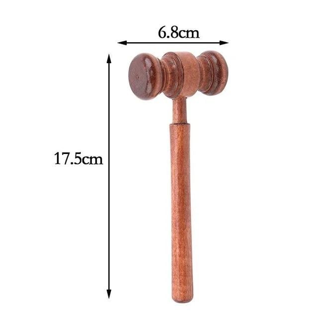 Brown Handmade Wooden Gavel, Vintage Judge Gavel, Auction Gavels, Props and Clot