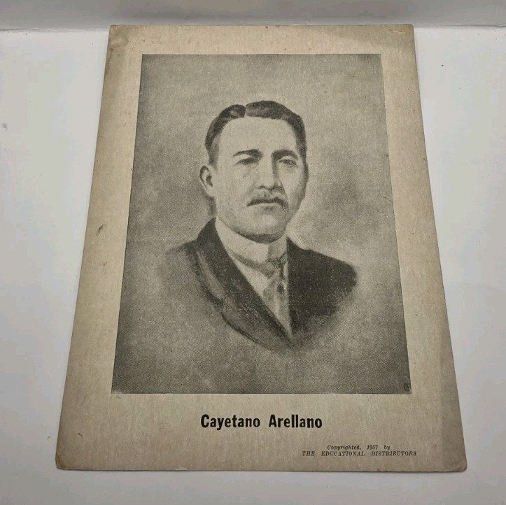 1957 Philippines First Chief Of Justice Cayetano Arellano Educational Poster.