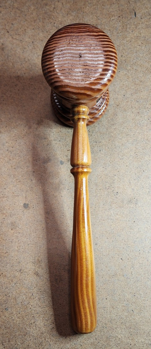 2 Vtg Wood GAVELS From the Original Fresno County Courthouse 1877-1966, Calif.