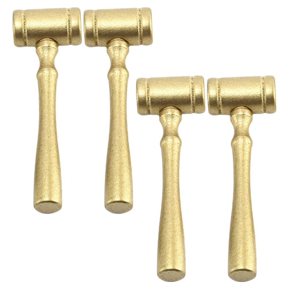 4pcs Wooden Small Gavel Party Costume Hammer Judge Gavel Plaything for Kid