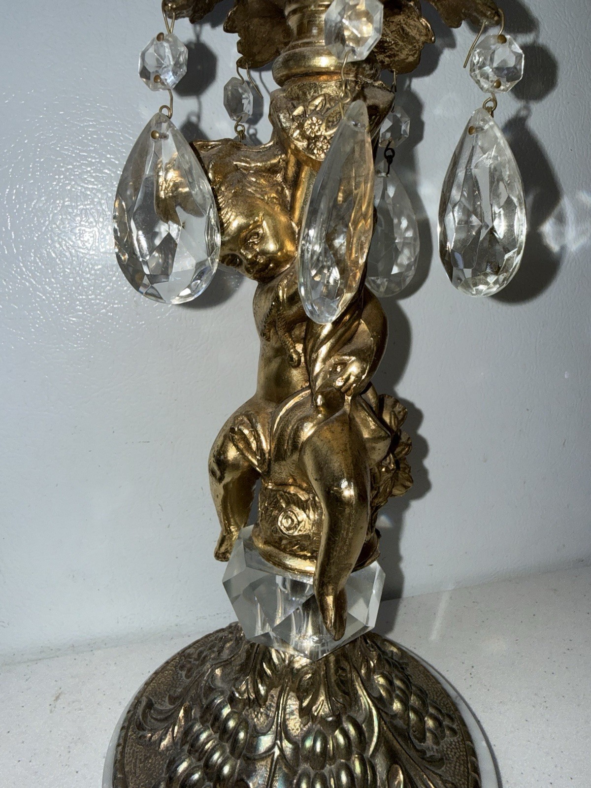 Vintage Cast Metal 16” Arms Of Justice Scale Ornate Gold