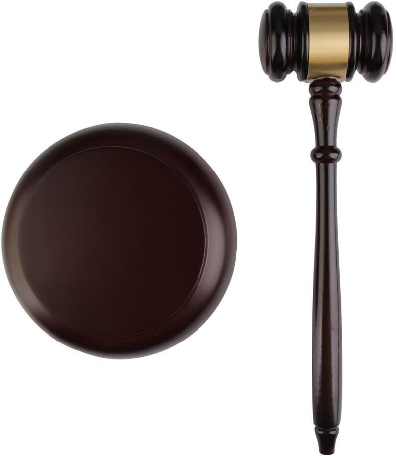 Wooden Gavel and Sound Block,Perfet for Judge Lawyer Auction Sale