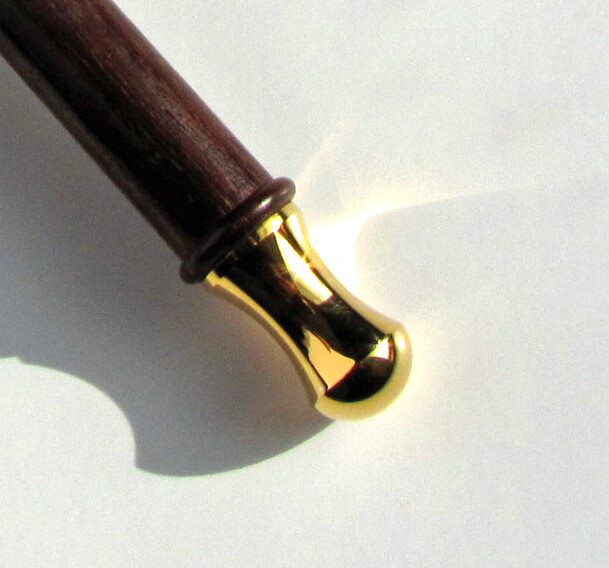 Gavel Made From Cocobolo Rosewood & Gold Plated Solid Brass
