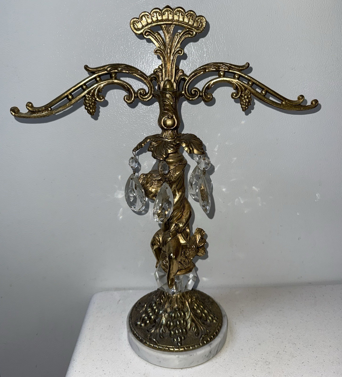 Vintage Cast Metal 16” Arms Of Justice Scale Ornate Gold