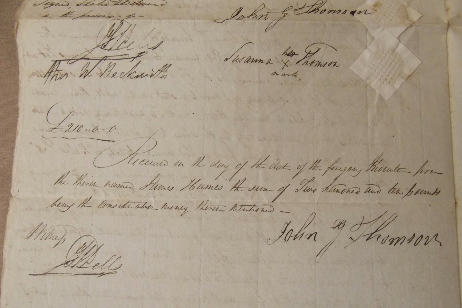1833 Deed Thomson Hume Family Land Lunenburg Chester Nova Scotia Indenture
