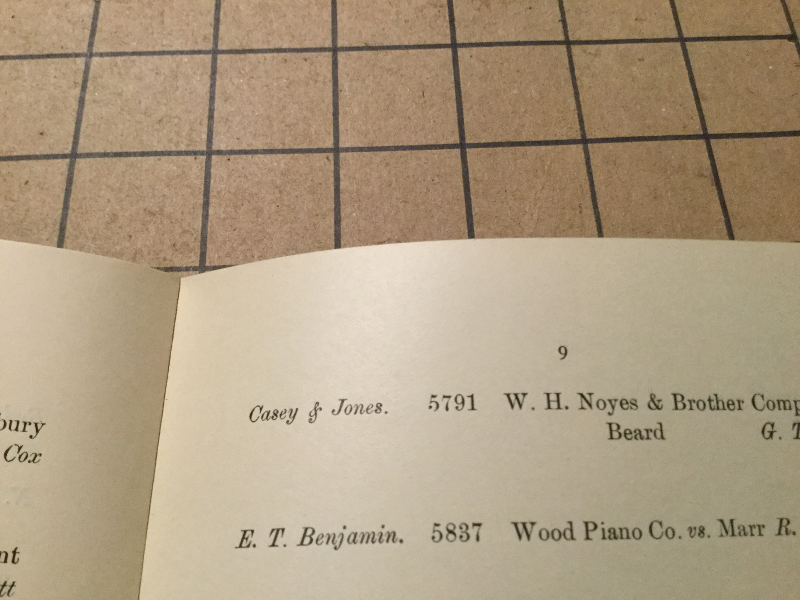 Original Booklet: 1906 TRIAL CALENDAR -superior court ESSEX, Newburyport 9pgs