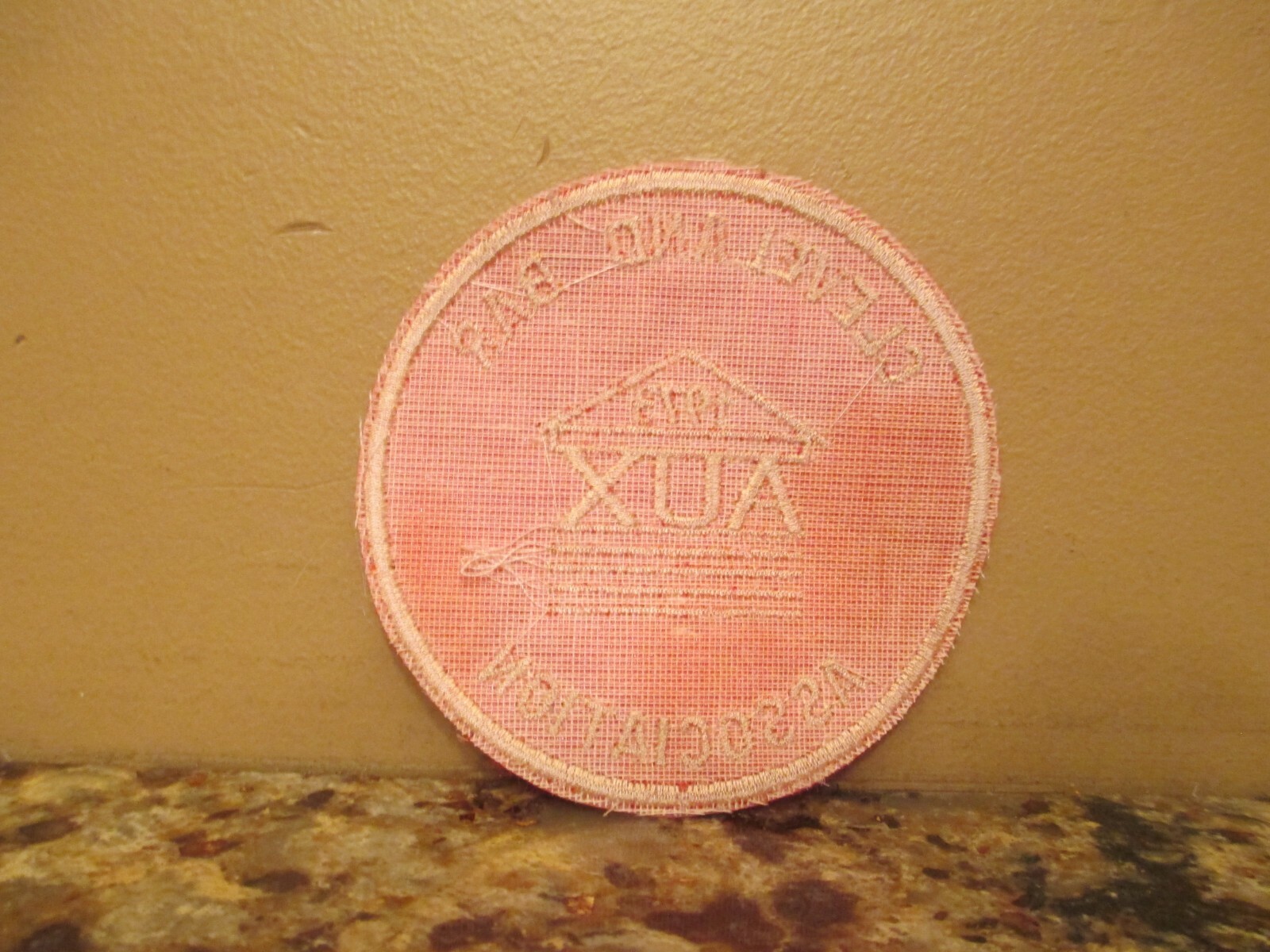 Vintage 1973 Round Cleveland Bar Association AUX Sew-On Patch – 3.5″ Diameter