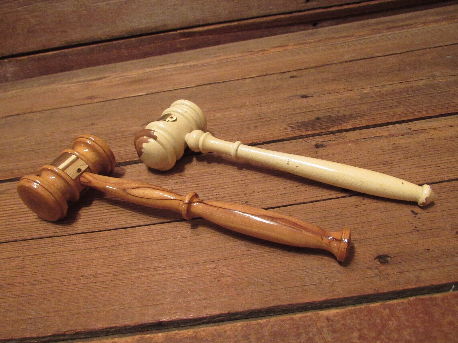Vintage Wood Gavels Auction Law Judge Lawyer Legal Office Other