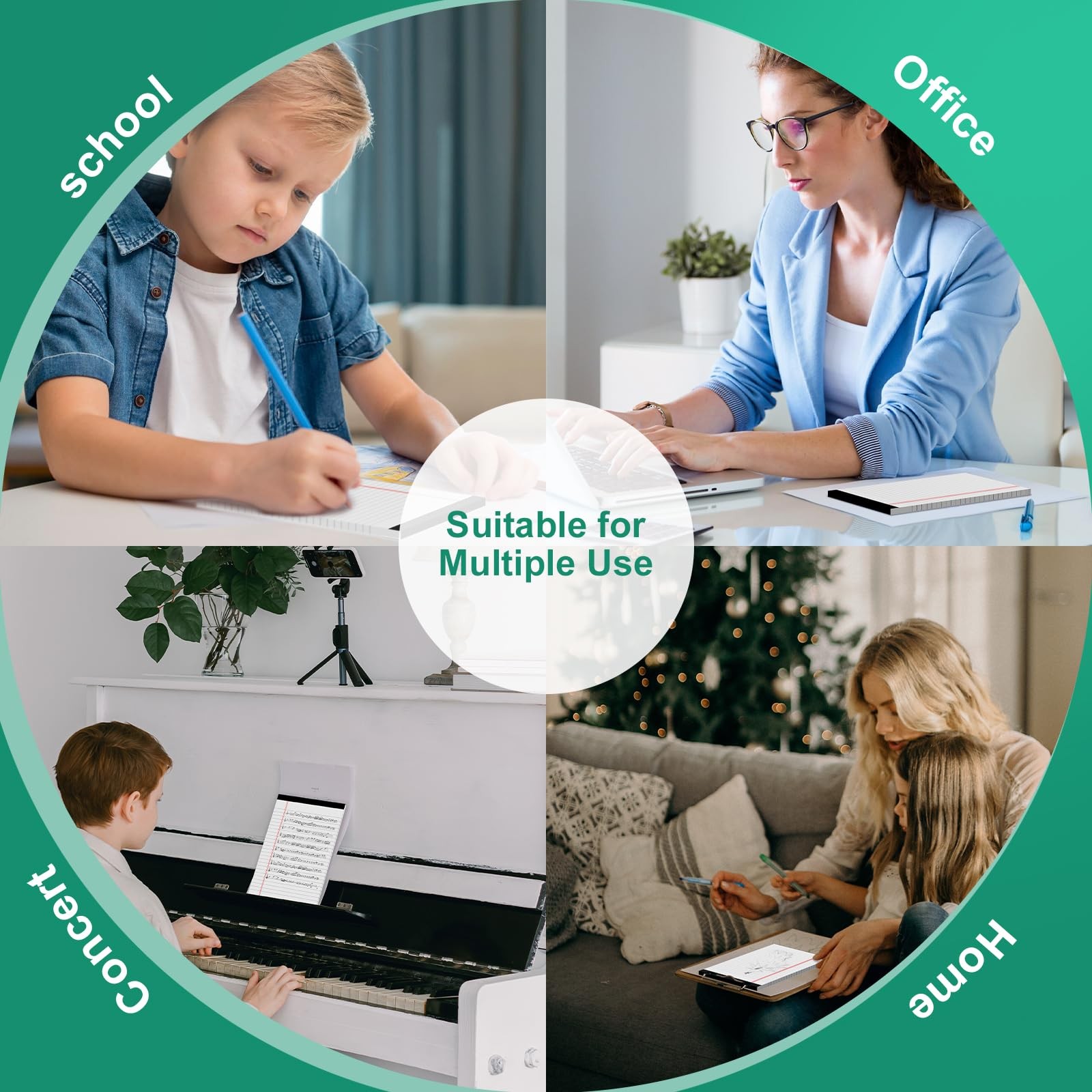 Legal Pads 5×8 Inch, 4 Pack, Narrow Ruled, 5×8 White Legal Pad, Mini Double-Side