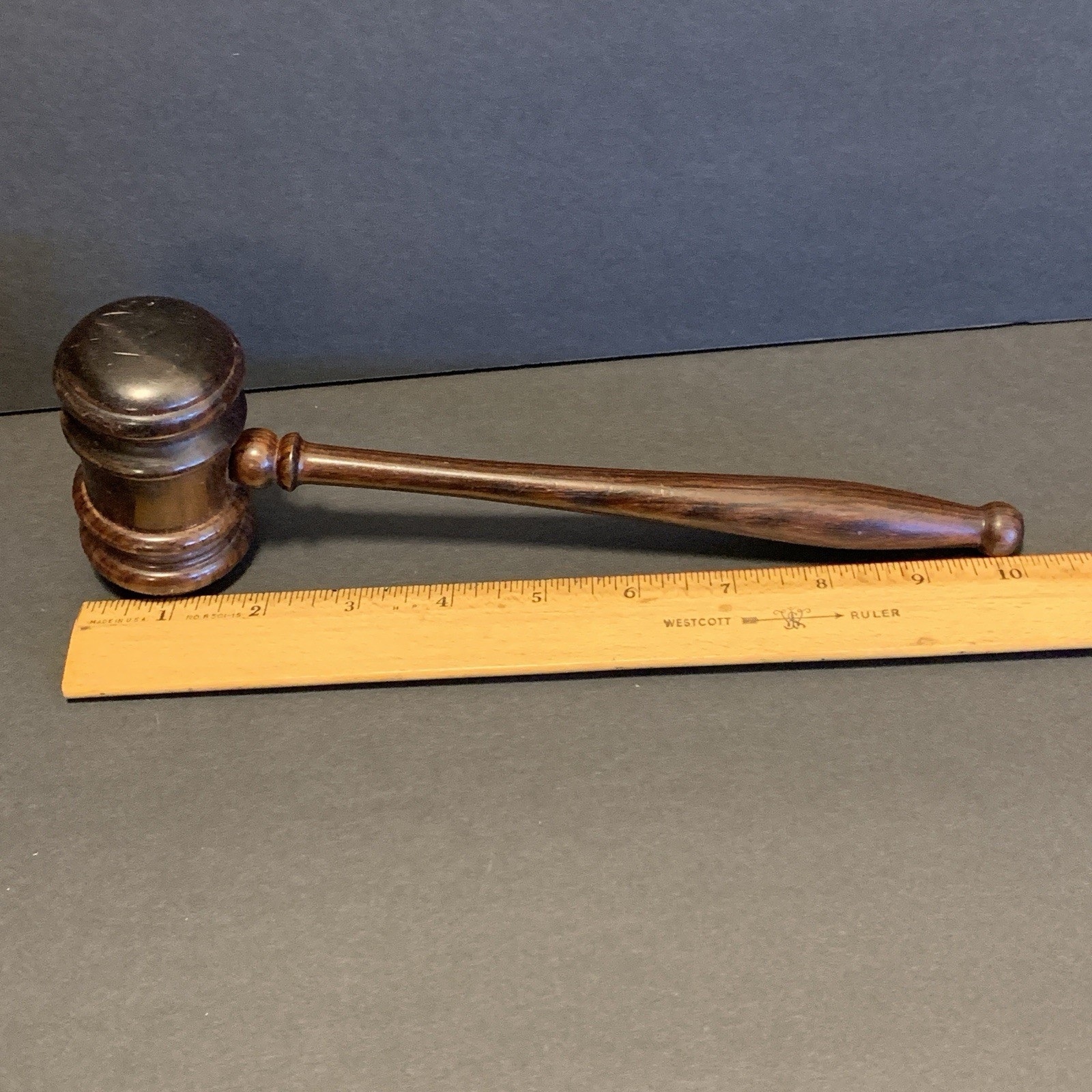 Vintage Wooden Gavel Judge Lawyer Auctioneer Collectible Prop Cosplay Court Wood