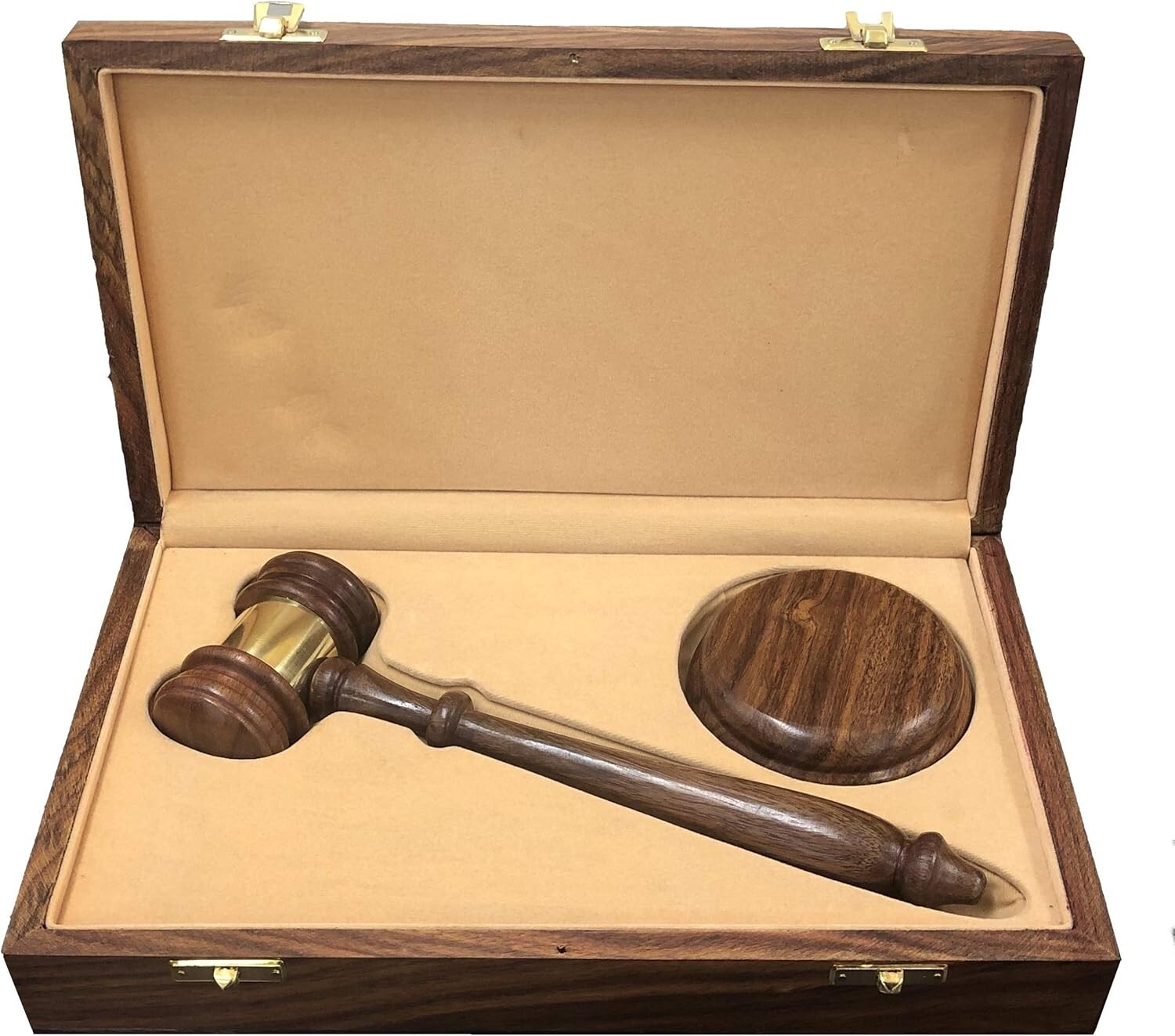 Lawyer Judge Gavel & Block Presentation Gift box Wood Handcrafted retails $120+