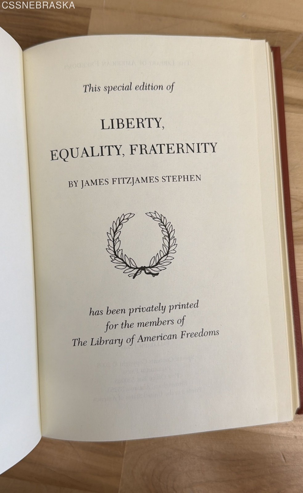 James Fitzjames Stephen Liberty Equality Fraternity Leather Palladium Press 2008