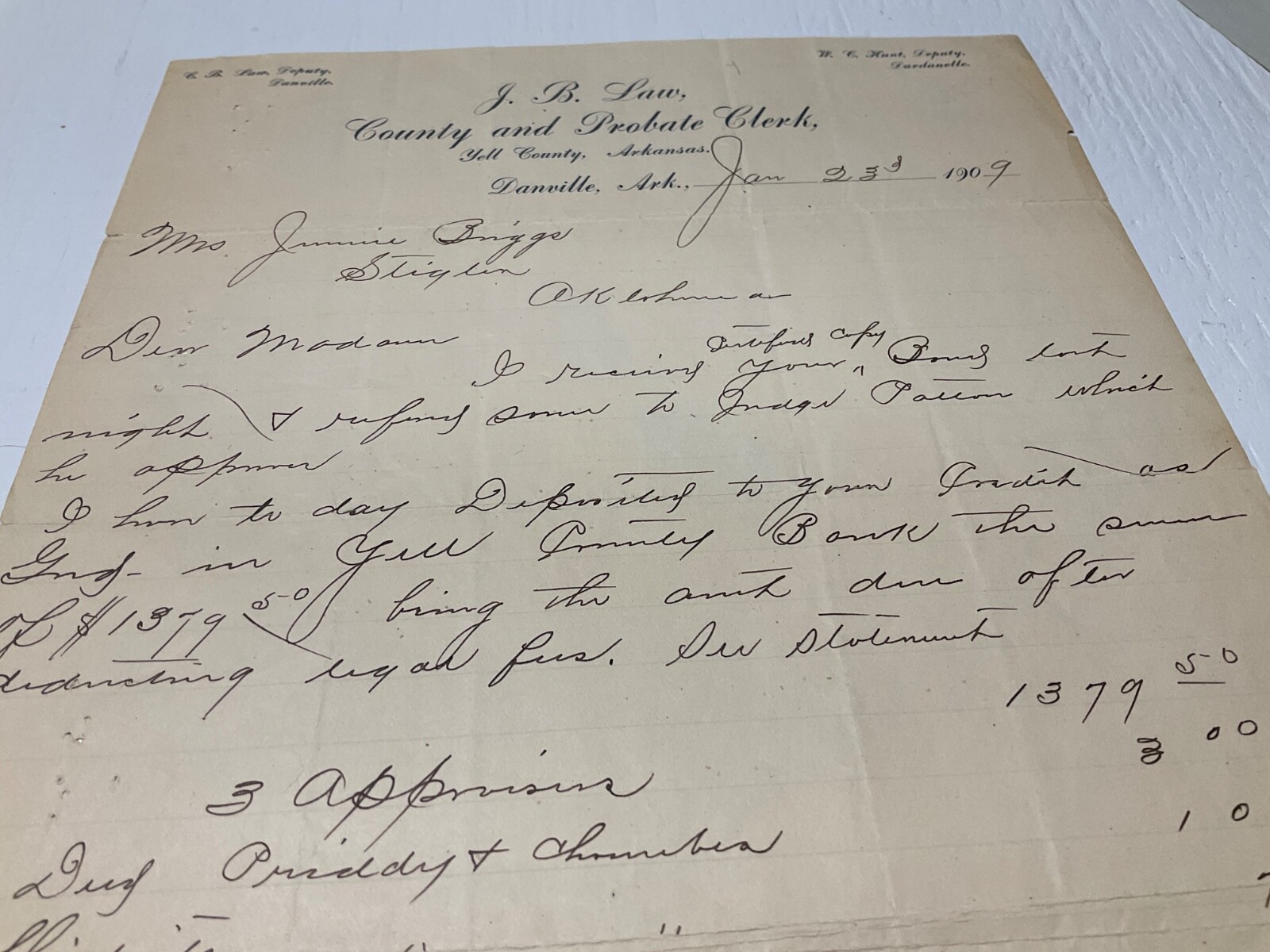 ARKANSAS LOT 4 DOCUMENTS CIVIL WAR TO 1909 BANKRUPTCY CHILDREN CIVIL SUIT @312