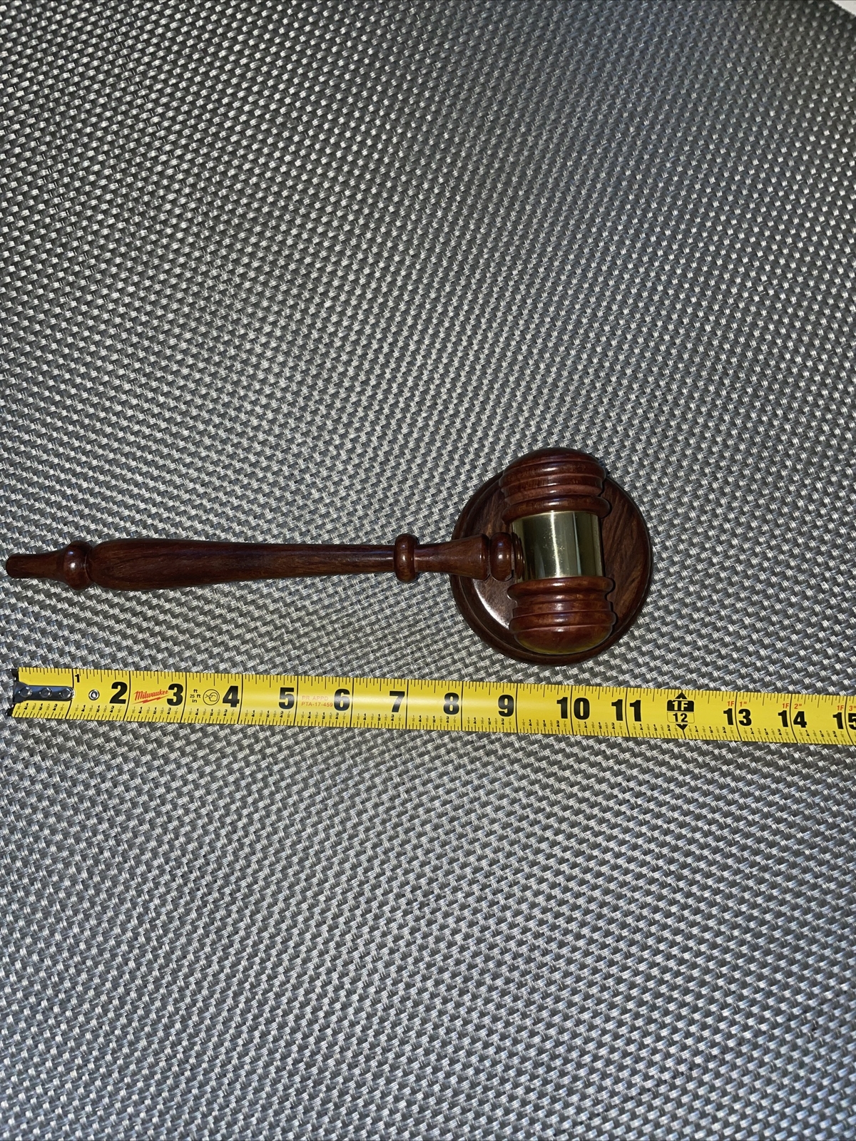 Wooden Handcrafted gavel Hammer Hardwood Gavel+Sound Block lawyer Judge Auction