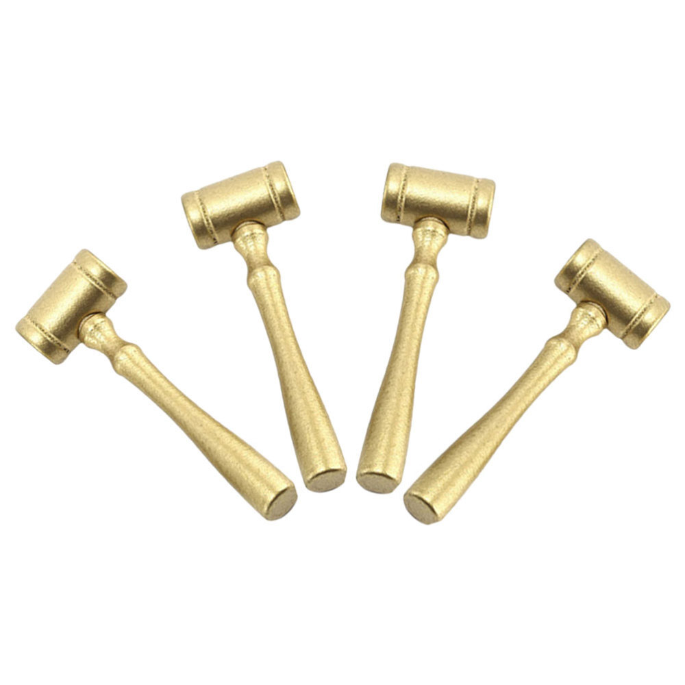 4pcs Wooden Small Gavel Party Costume Hammer Judge Gavel Plaything for Kid