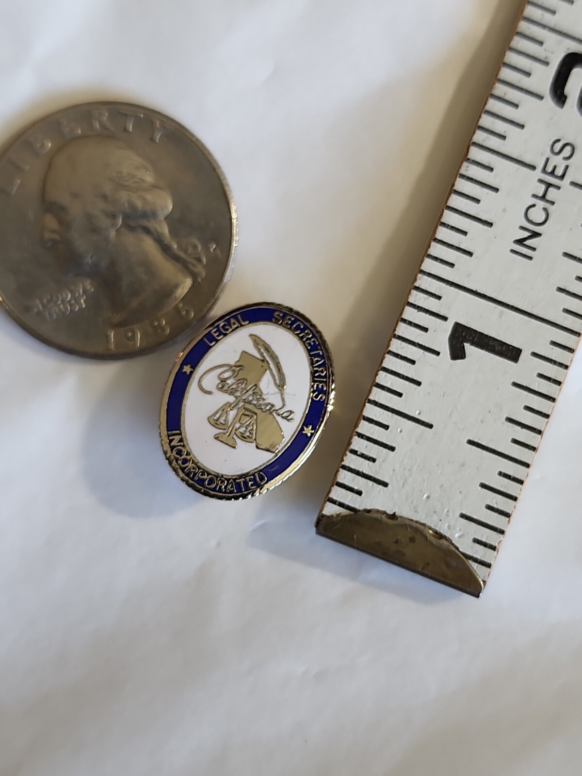 California Legal Secretaries Incorporated Membership Lapel Pin Vintage