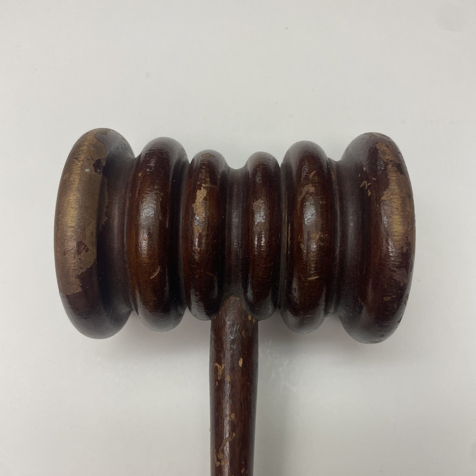 Vintage Wooden Gavel Wood Judge Auctioneer Mallet 11” Meeting Hammer