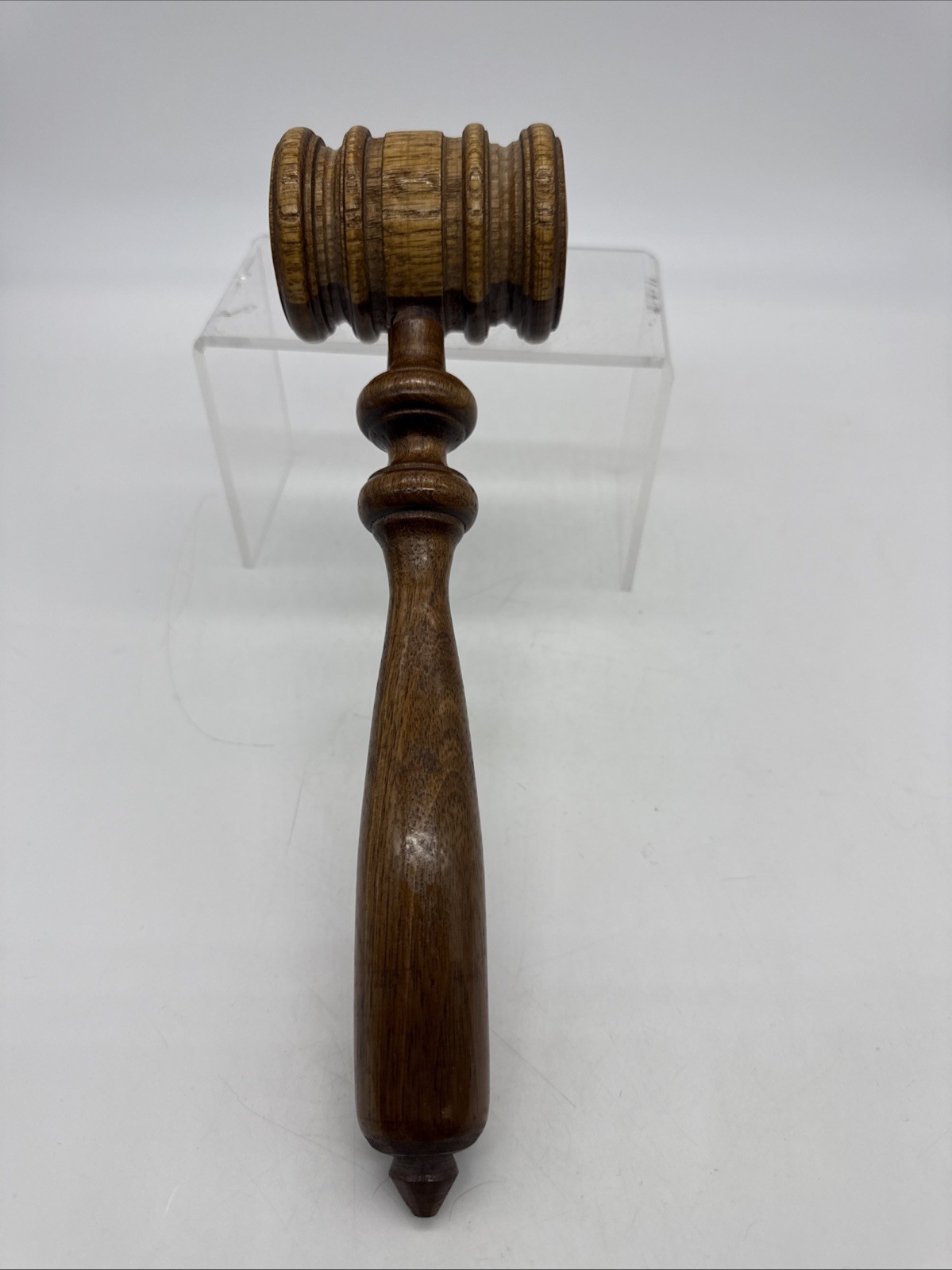 Handcrafted Wooden Judge Gavel Auctioneer Mallet Legal Decor Brown 10.5 Inch