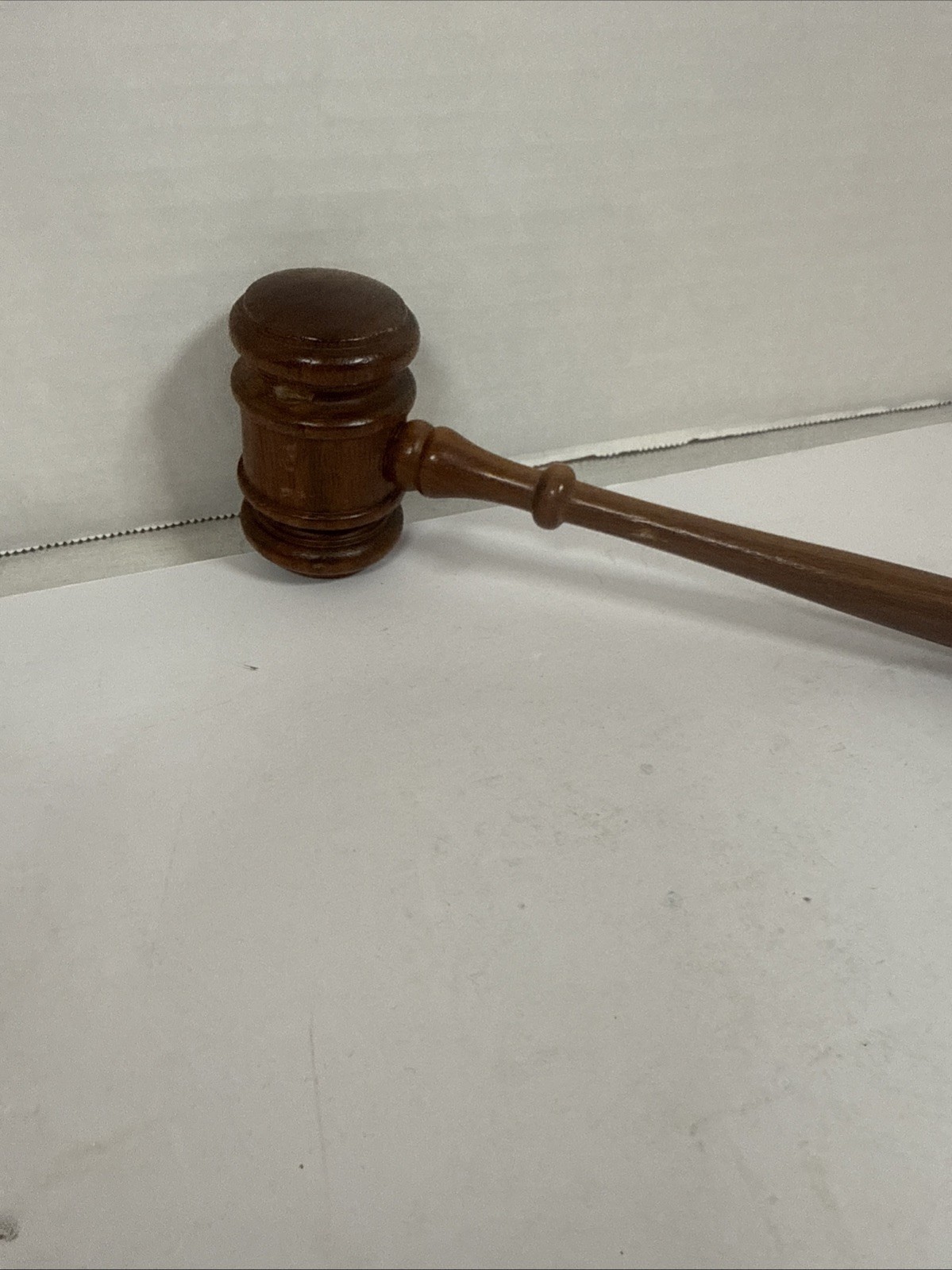 Vintage Wood Gavel 9 Inch Long Fraternal Judge Lawyer Auctioneer USA