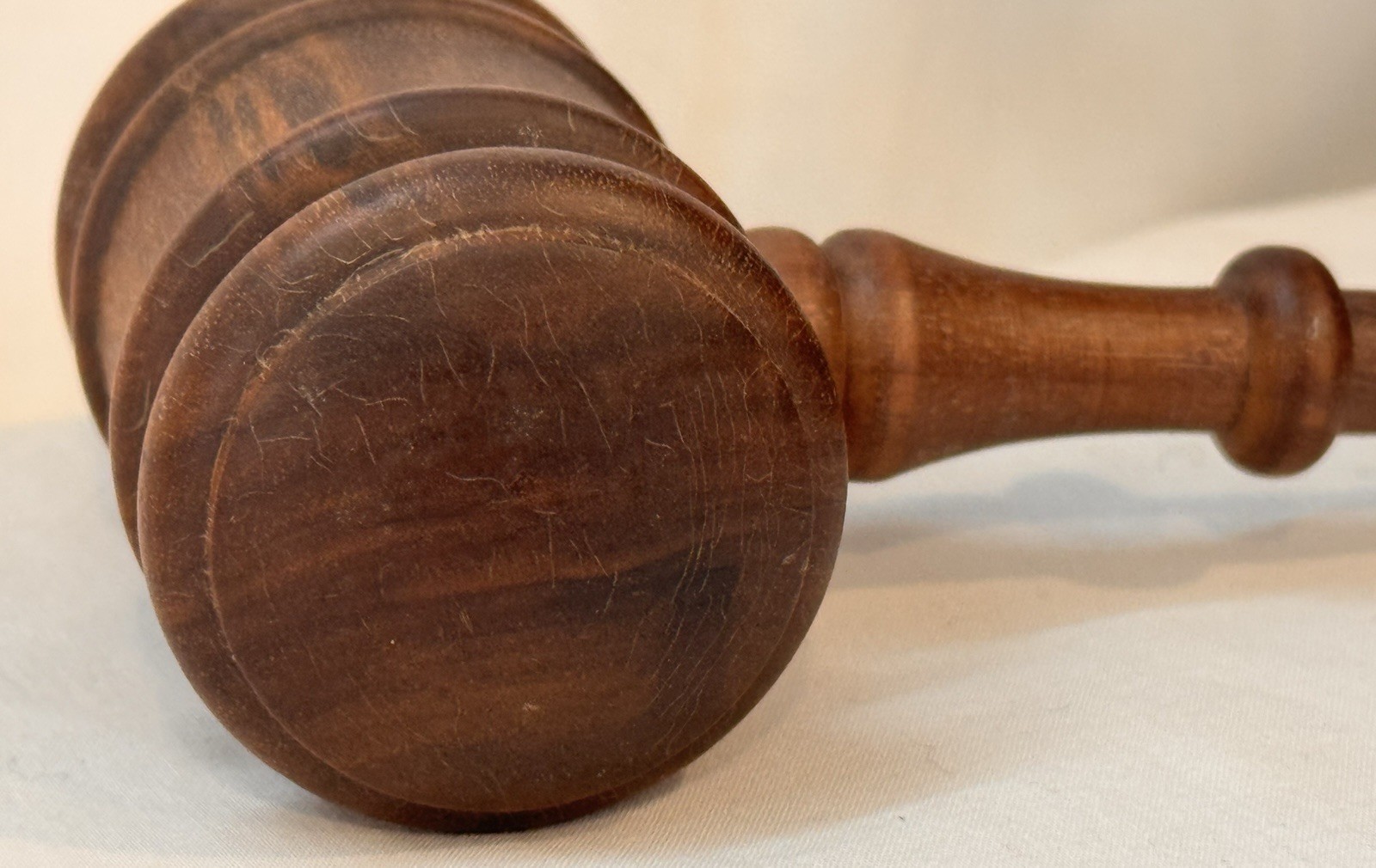 Vintage Gavel Solid Wood Judge Auctioneer Mallet 10» Meeting Hammer Decor