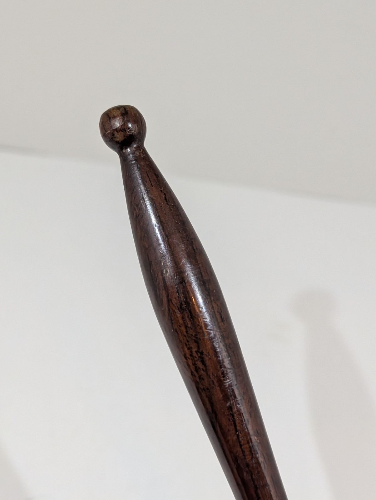 Vtg Wooden Judge Gavel Dark Cherry Brown Lawyers Collectible Mallet