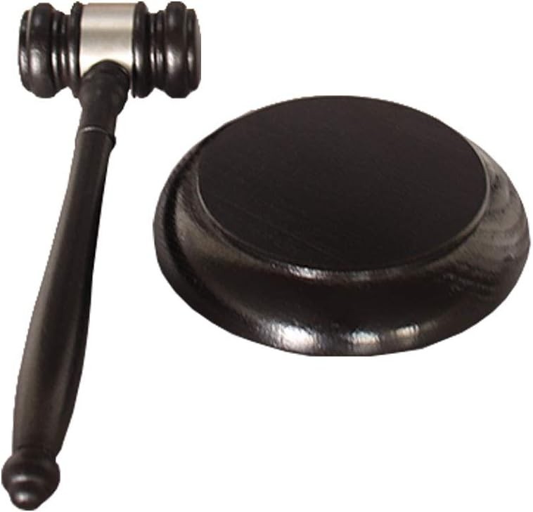 Wood Gavel and Sound Block Set Handcrafted Wooden Gavel with Round Block for …