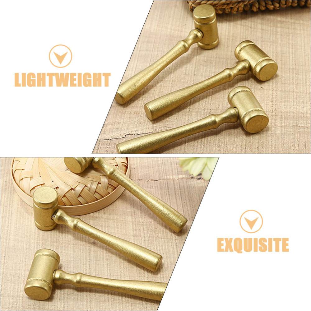 4pcs Wooden Small Gavel Party Costume Hammer Judge Gavel Plaything for Kid