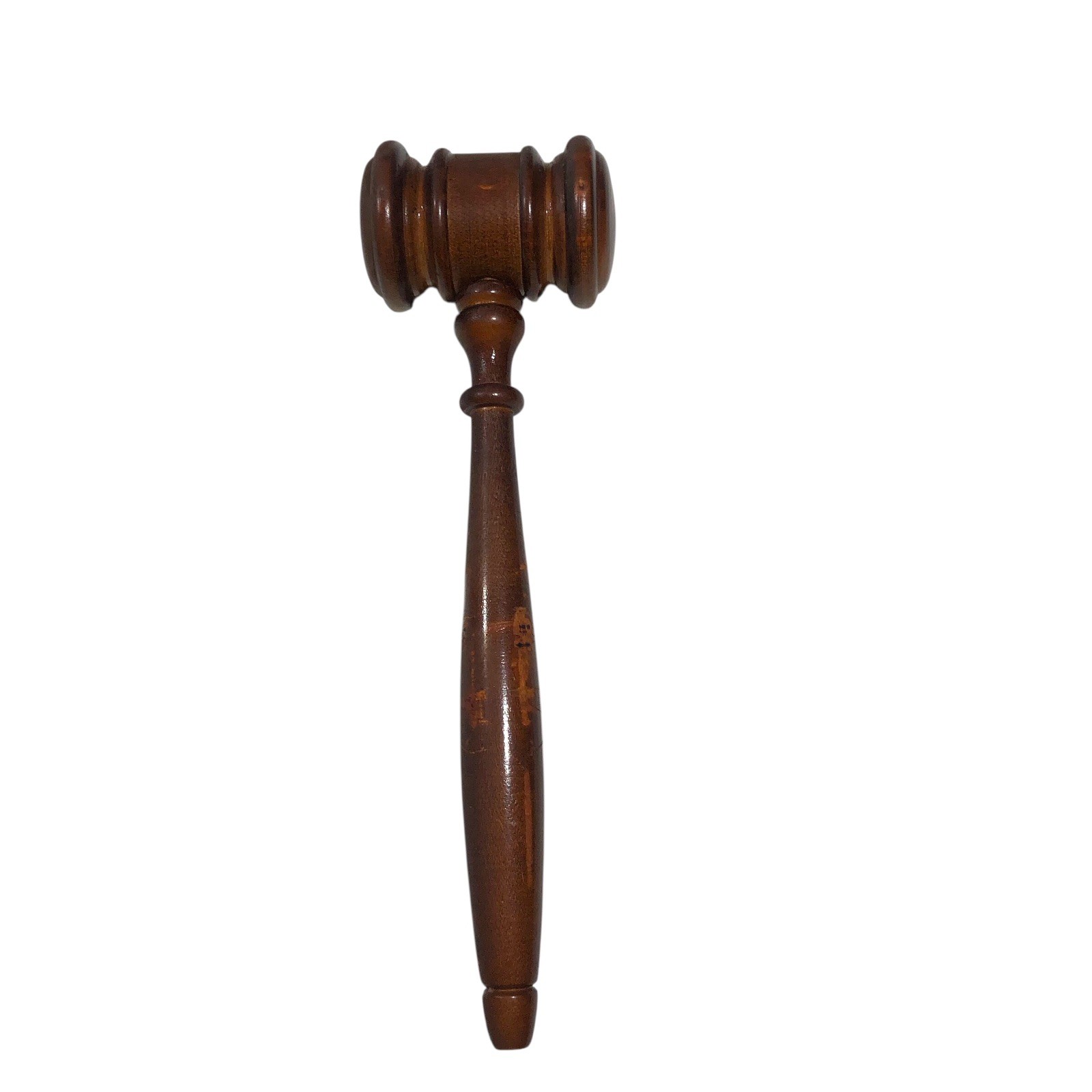 Vintage Wood Judge 8” Gavel Mallet Wood Auctioneer Hammer Mallet