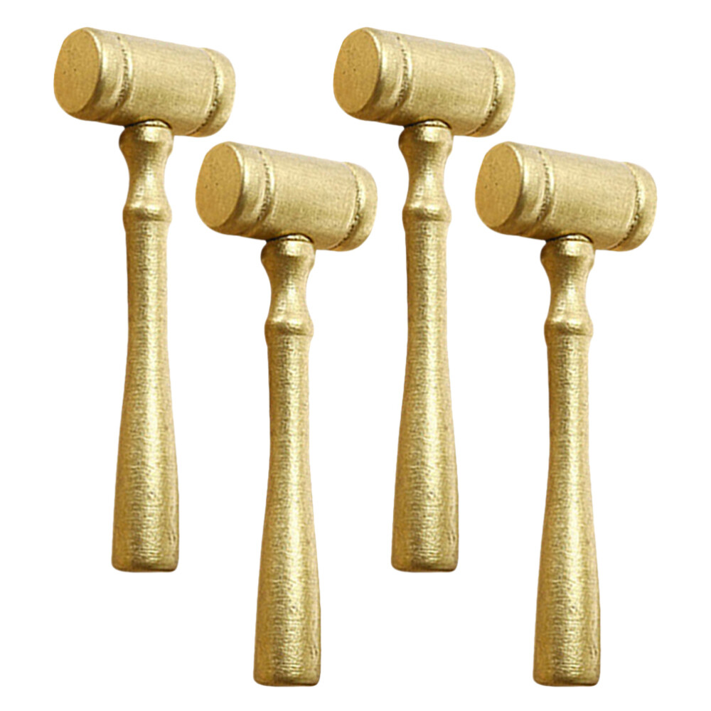 4pcs Small Gavel Judge Wooden Gavel Plaything Party Costume Hammer for Kids