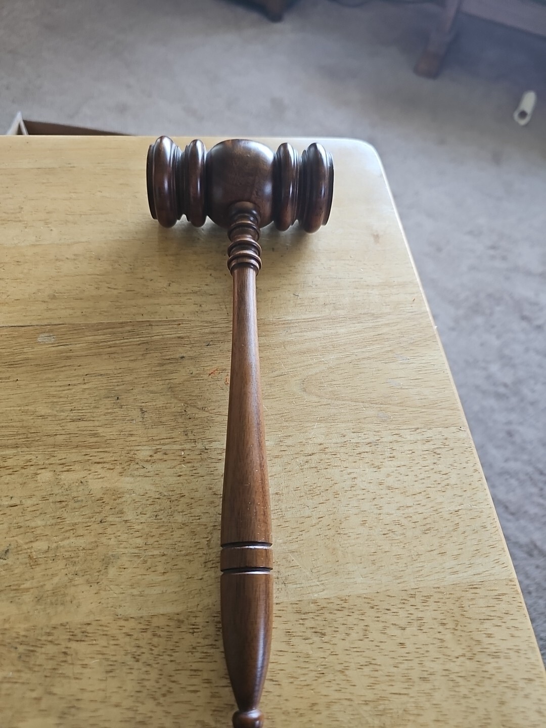 VINTAGE Wood WOODEN Judge Auctioneer Mallet GAVEL 11.5 » Hammer COLLECTIBLE