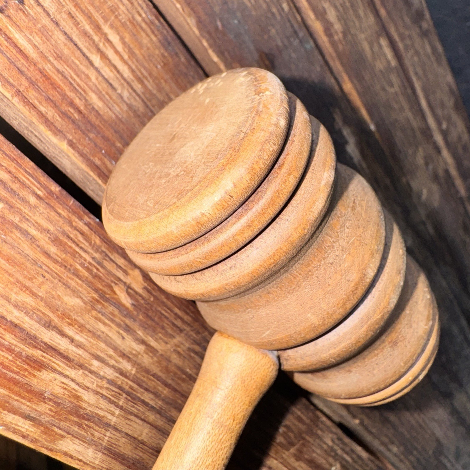 Vintage Wooden Gavel Judge Courtroom / Auctioneer’s Hammer 8.5” Legal Decor
