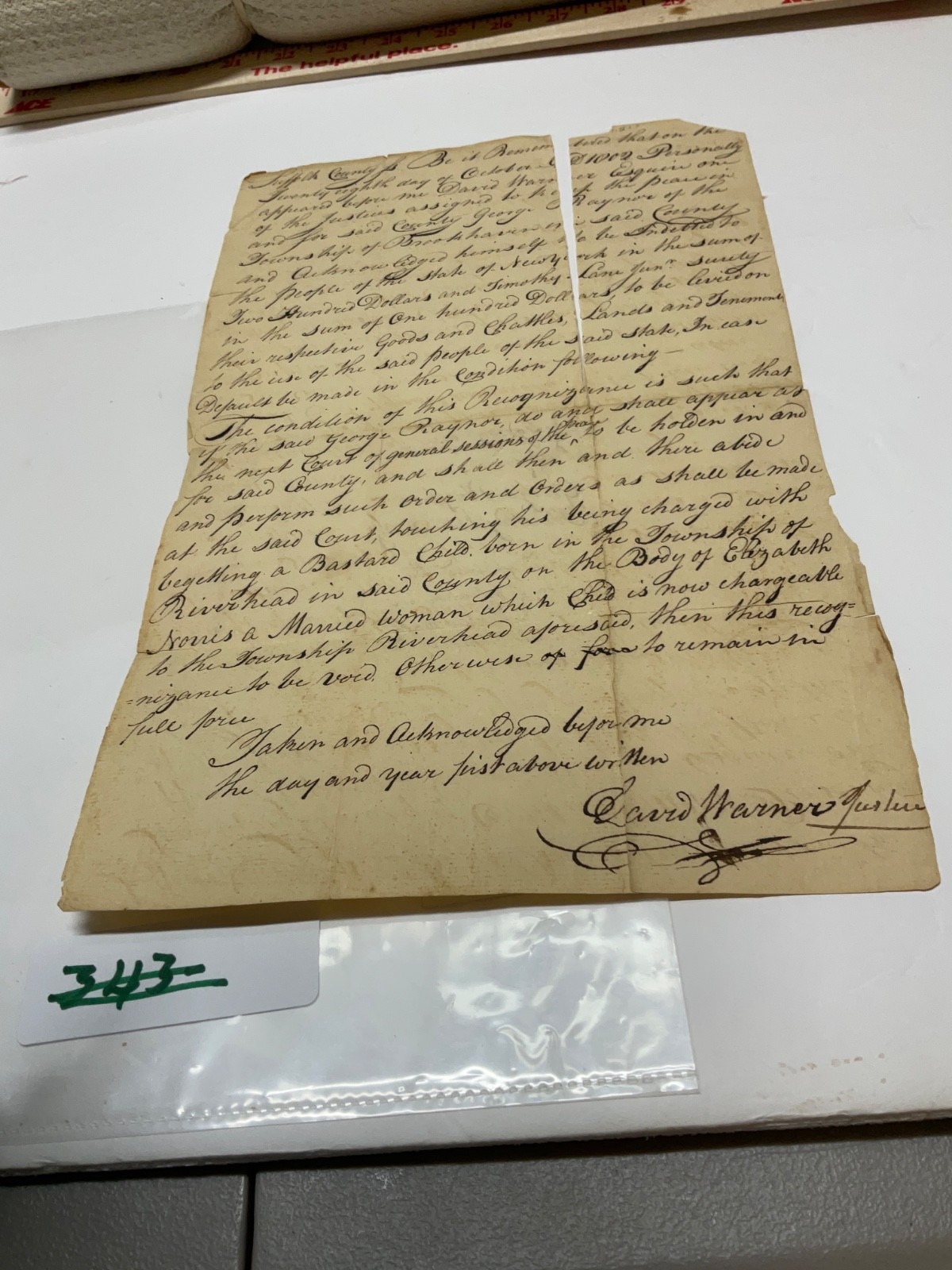 BASTARD CHILD MAN BEGARTS WITH MARRIED WOMAN E NORRIS28 OCT 1802 SUFFOLK CO